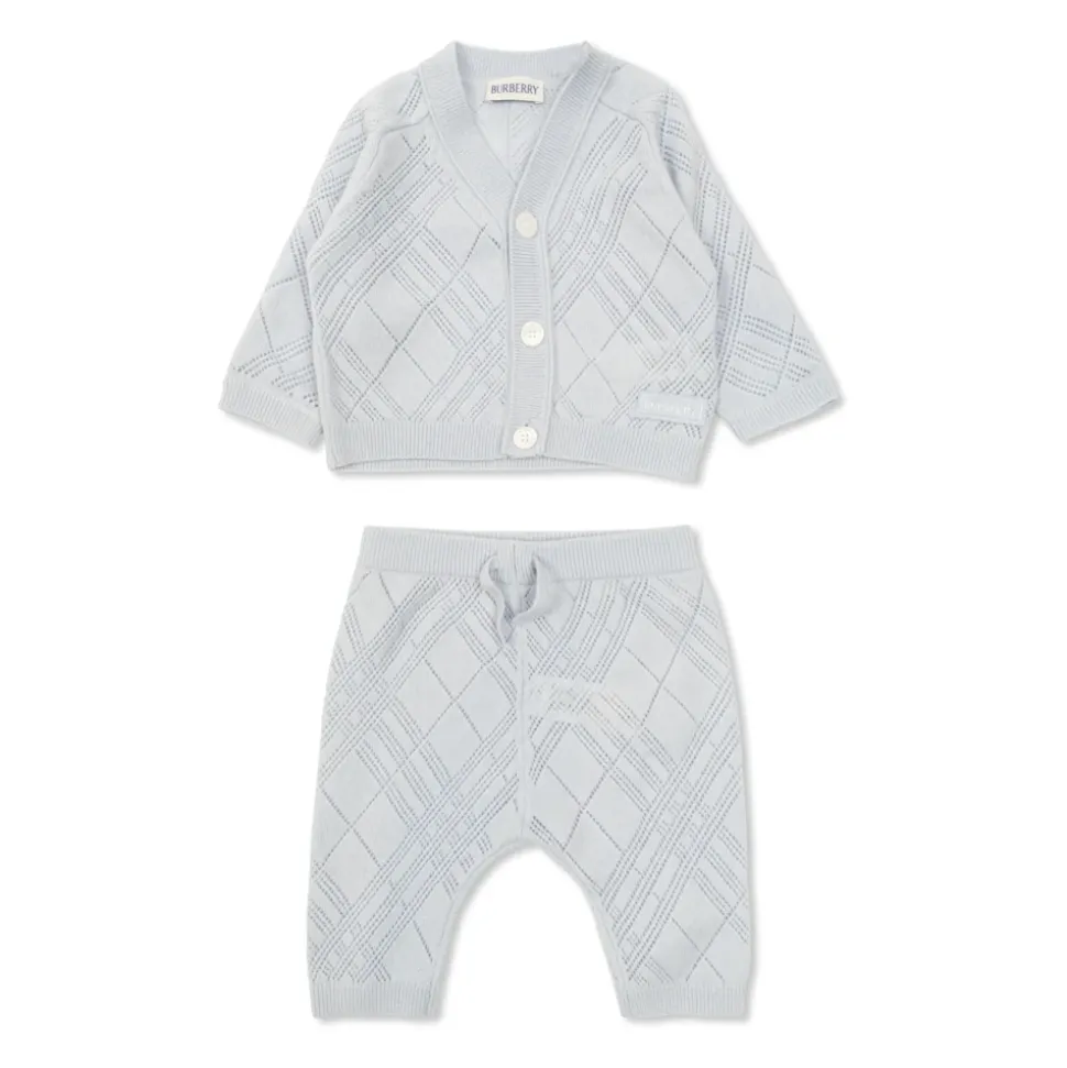Check Cashmere Two-piece Set