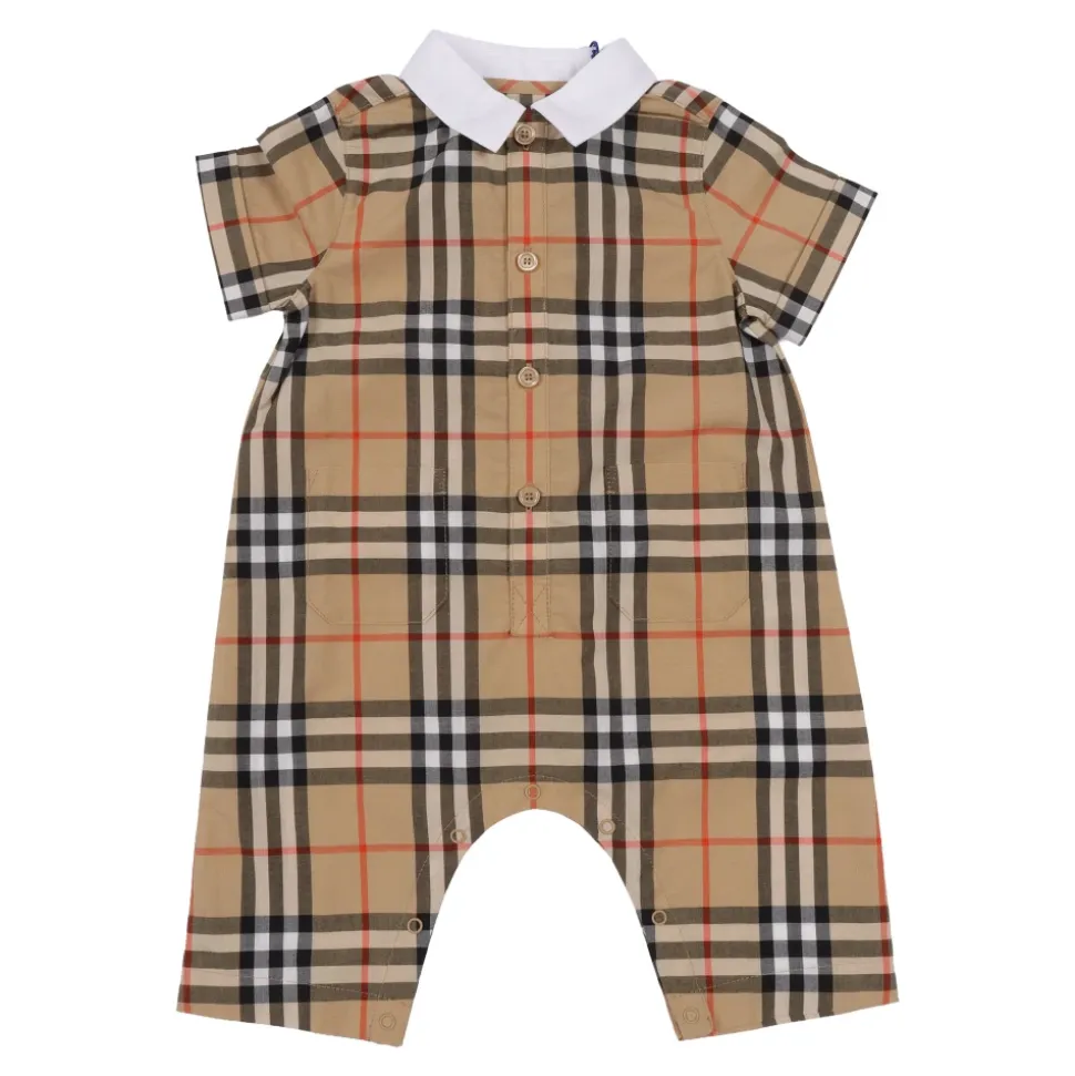 Check Cotton Playsuit
