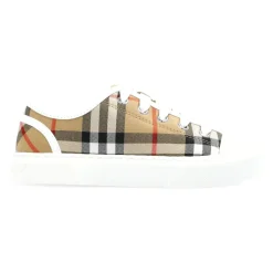 Check Cotton Sneakers