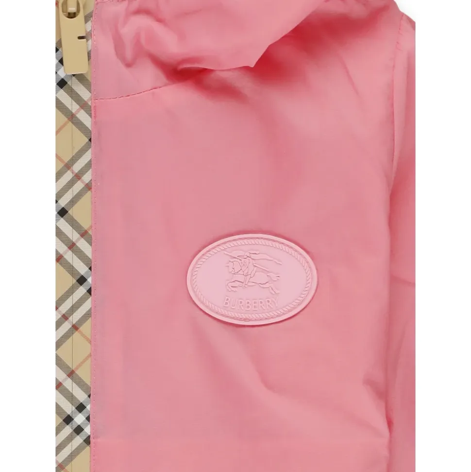 Checker-tape Nylon Hooded Jacket