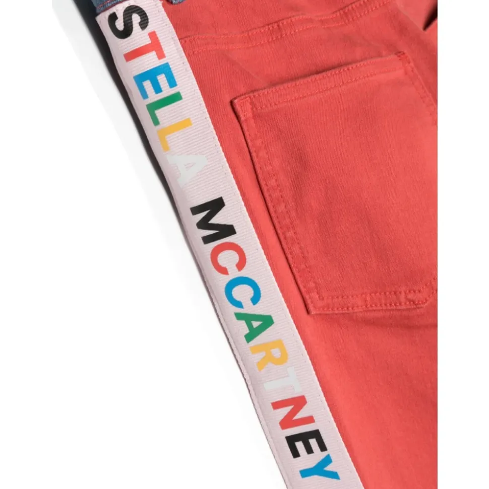 Colour-Blocked Logo Tape Jeans