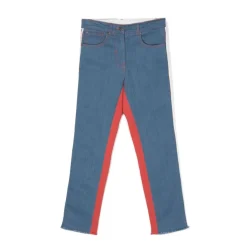 Colour-Blocked Logo Tape Jeans