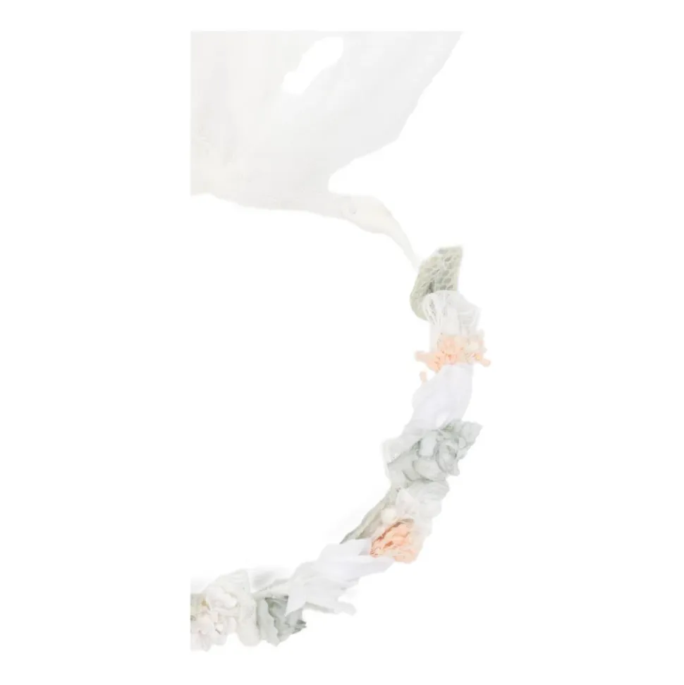 Coroncina con fiori e tulle