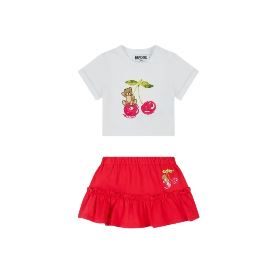 Cotton Jersey T-shirt og Skjørtsett
