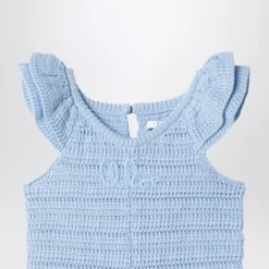 Cotton Knitted Logo Playsuit