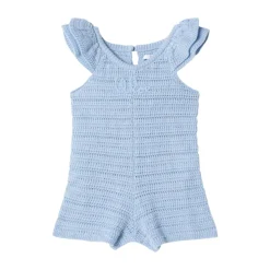 Cotton Knitted Logo Playsuit