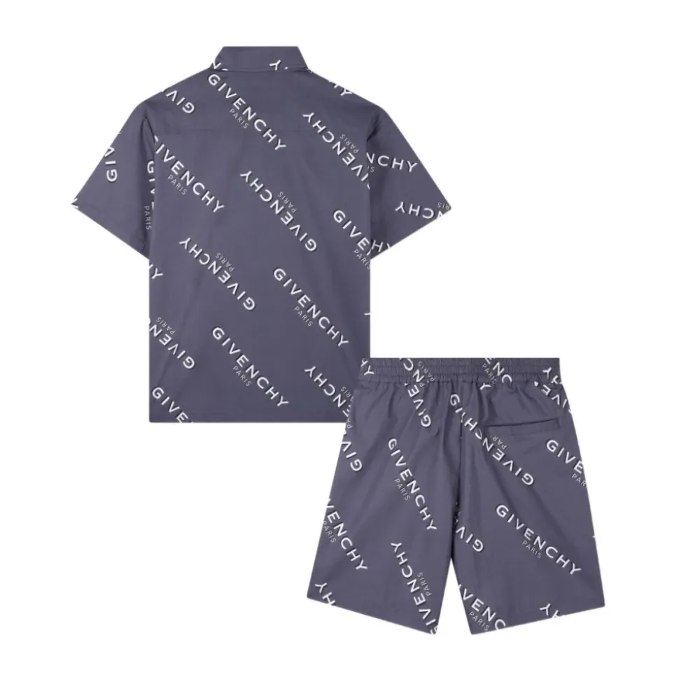Cotton Logo Shirt and Shorts Set