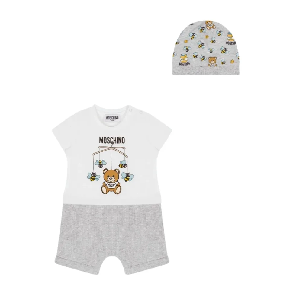 Cotton Romper & Hat Gift Set