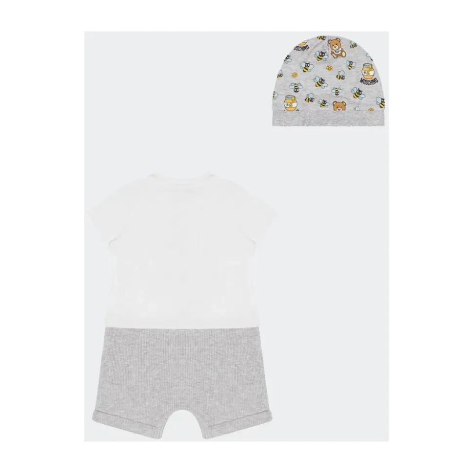 Cotton Romper & Hat Gift Set
