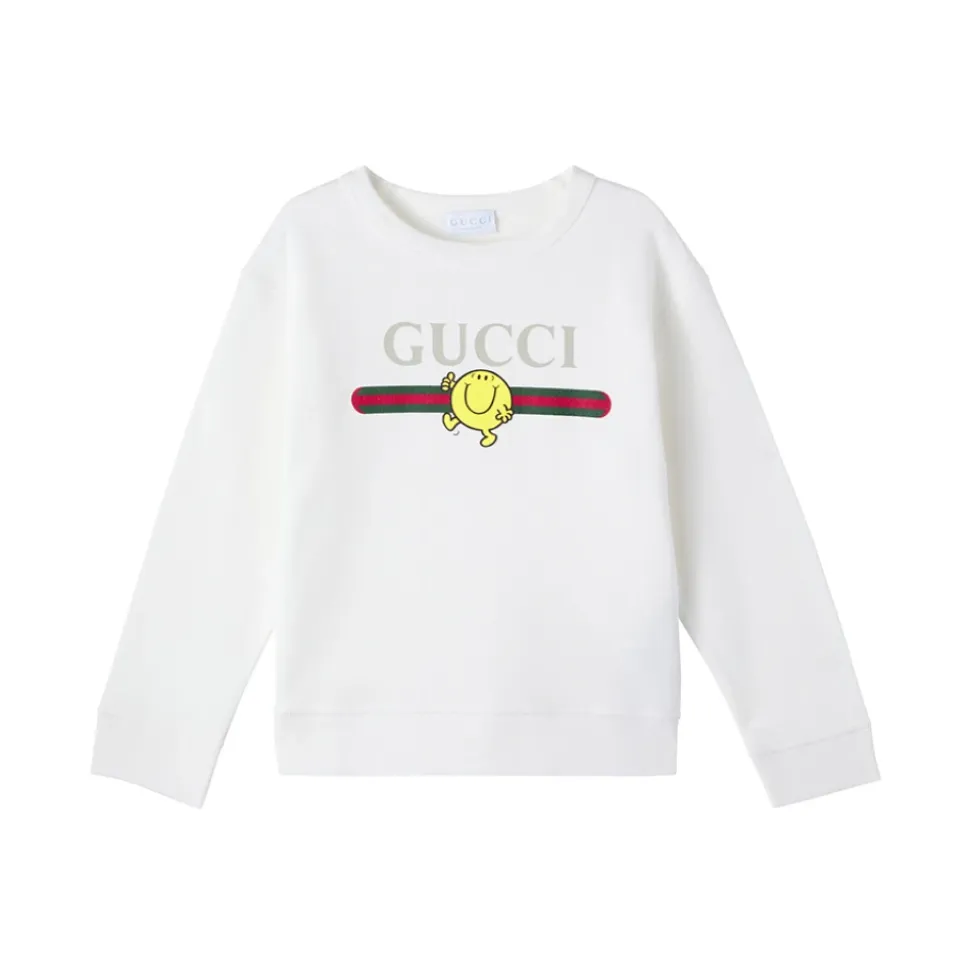 Cotton Sweatshirt med trykk