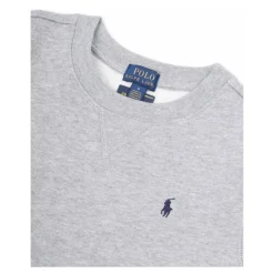 Crewneck-genser med brodert Polospiller