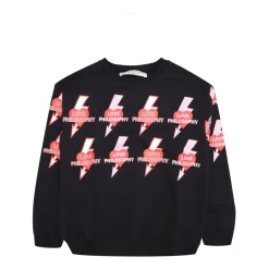 Crew-neck genser med logotrykk