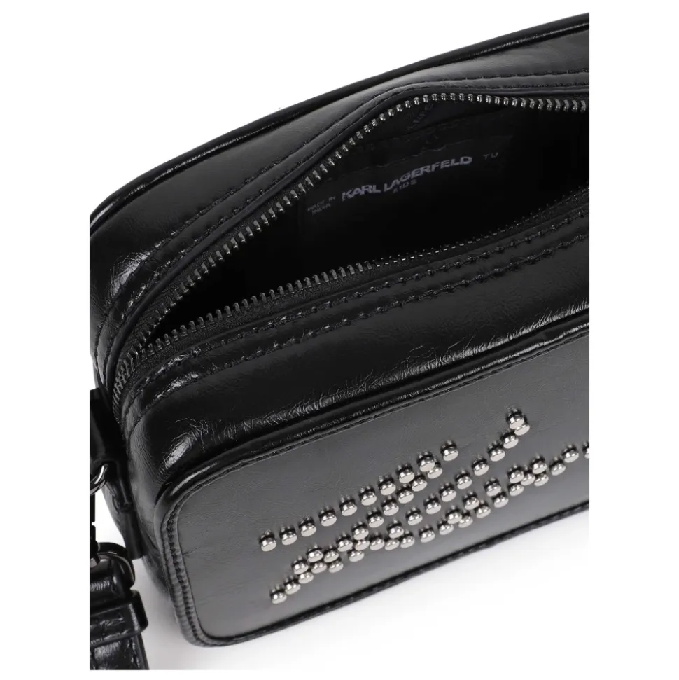 Crinkled Faux-Leather Håndveske
