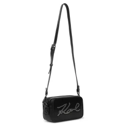 Crinkled Faux-Leather Håndveske