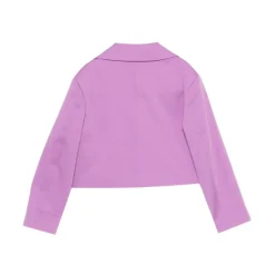 Cropped Blazer med Logobroderi