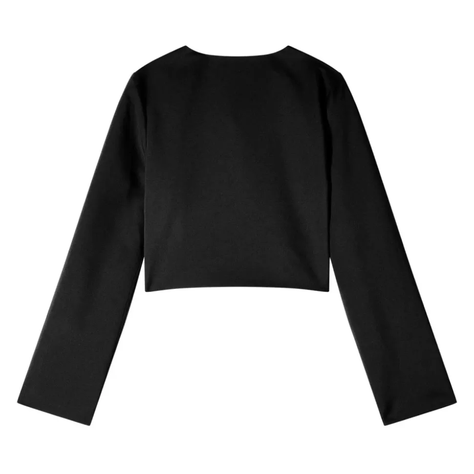 Cropped Crepe Jacket