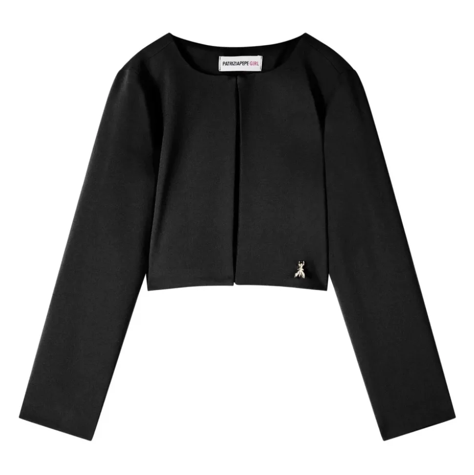 Cropped Crepe Jacket
