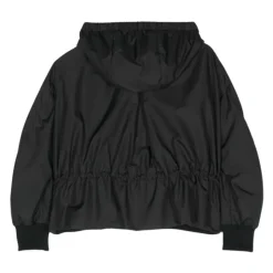 Cropped jakke med logoapplikasjon