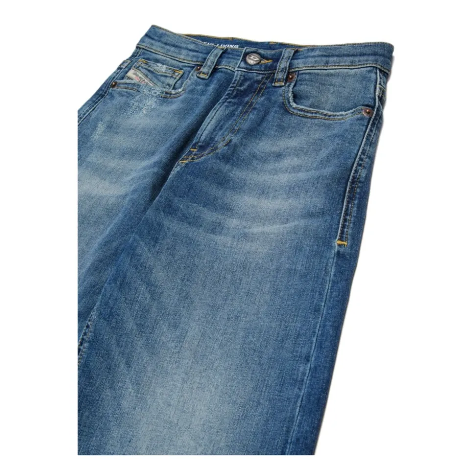 Denim cinque tasche gamba palazzo