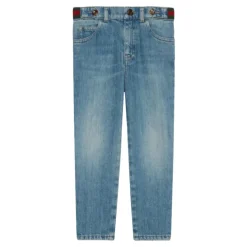 Denim Jeans med Web-detalj