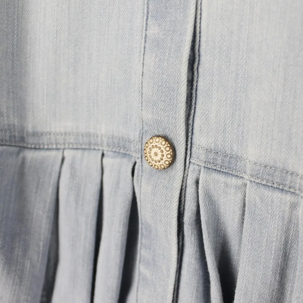 Denimkjole med avtagbart midjebelte