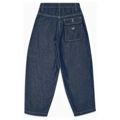 Denim Lin Jeans Over i Blå