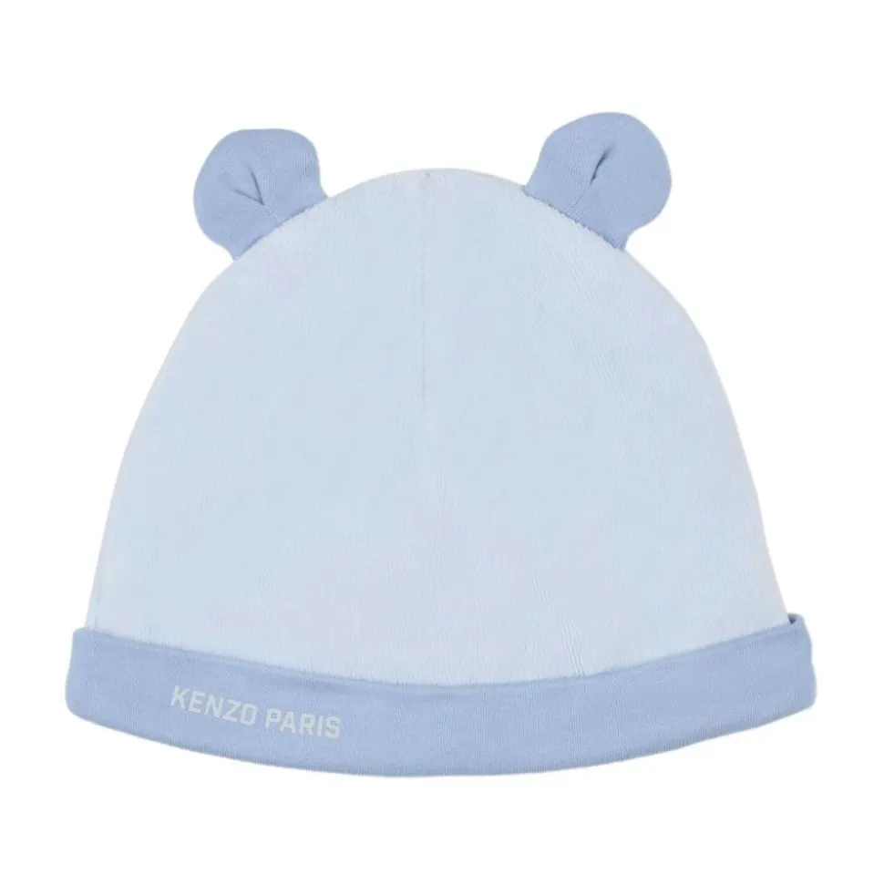 Elefanttrykk Beanie og Smekke Sett