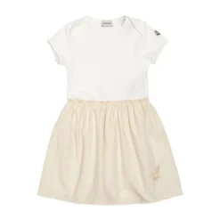 Embroidered Flower Cotton Blend Dress