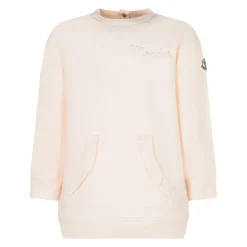 Embroidered Logo Cotton Sweatshirt Dress