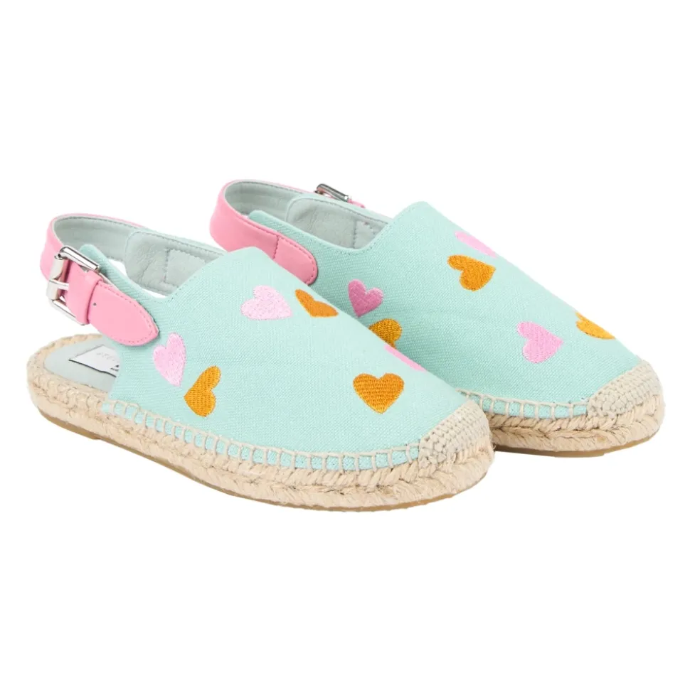Espadrillas in Tela con Ricamo Cuore