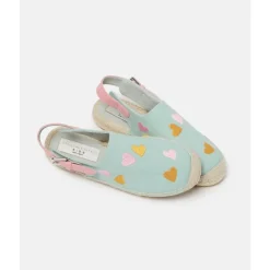 Espadrillas in Tela con Ricamo Cuore