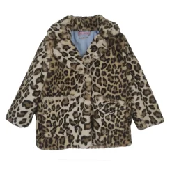 Faux-fur animalier jakke