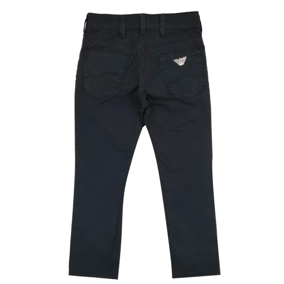 Five-pocket bukser med metallogoer