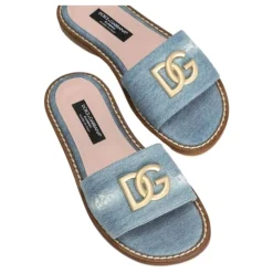 Flat Denim Sliders