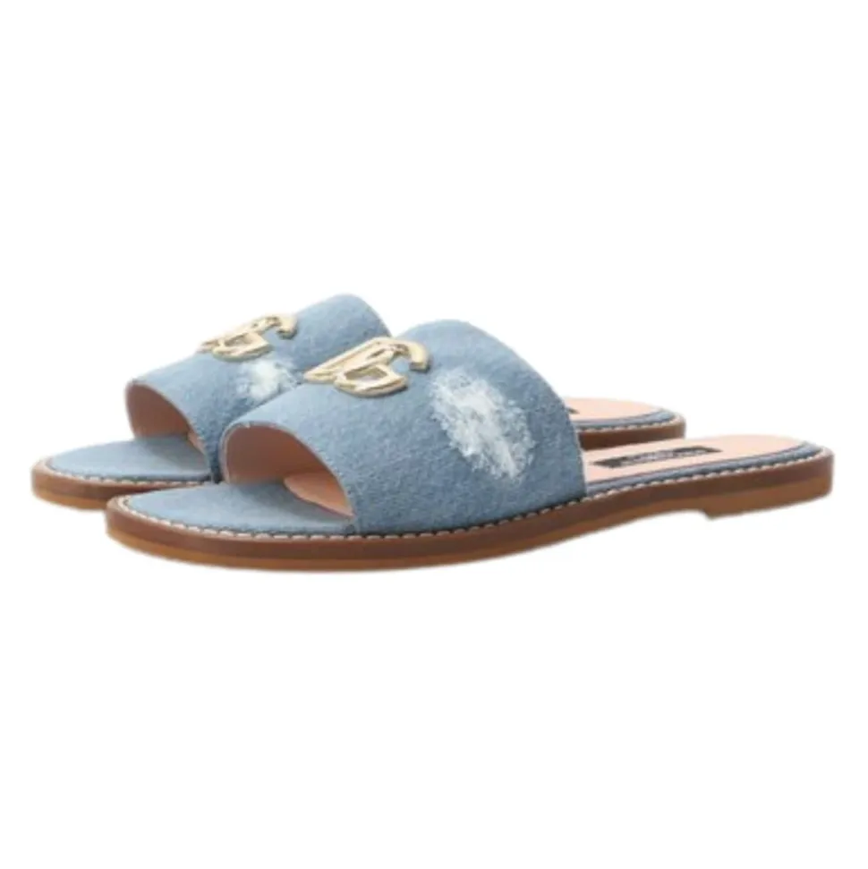 Flat Denim Sliders
