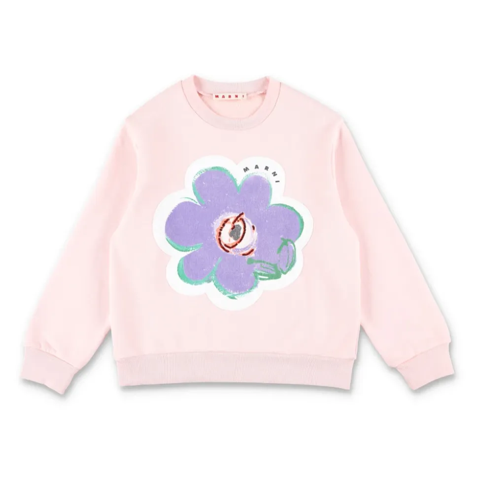 Fleece Big Flower Sweatshirt