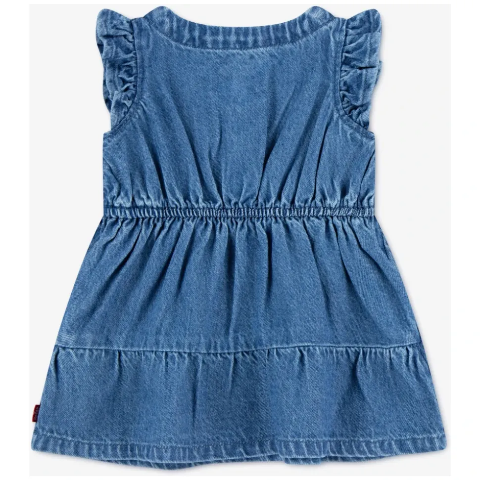 Flutter Sleeve Button Up Dress