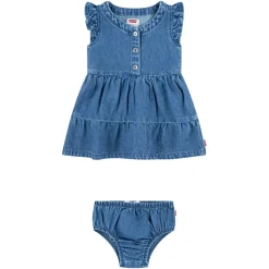 Flutter Sleeve Button Up Dress