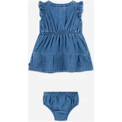 Flutter Sleeve Button Up Dress