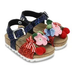 Glitter Sandal med Applikasjoner