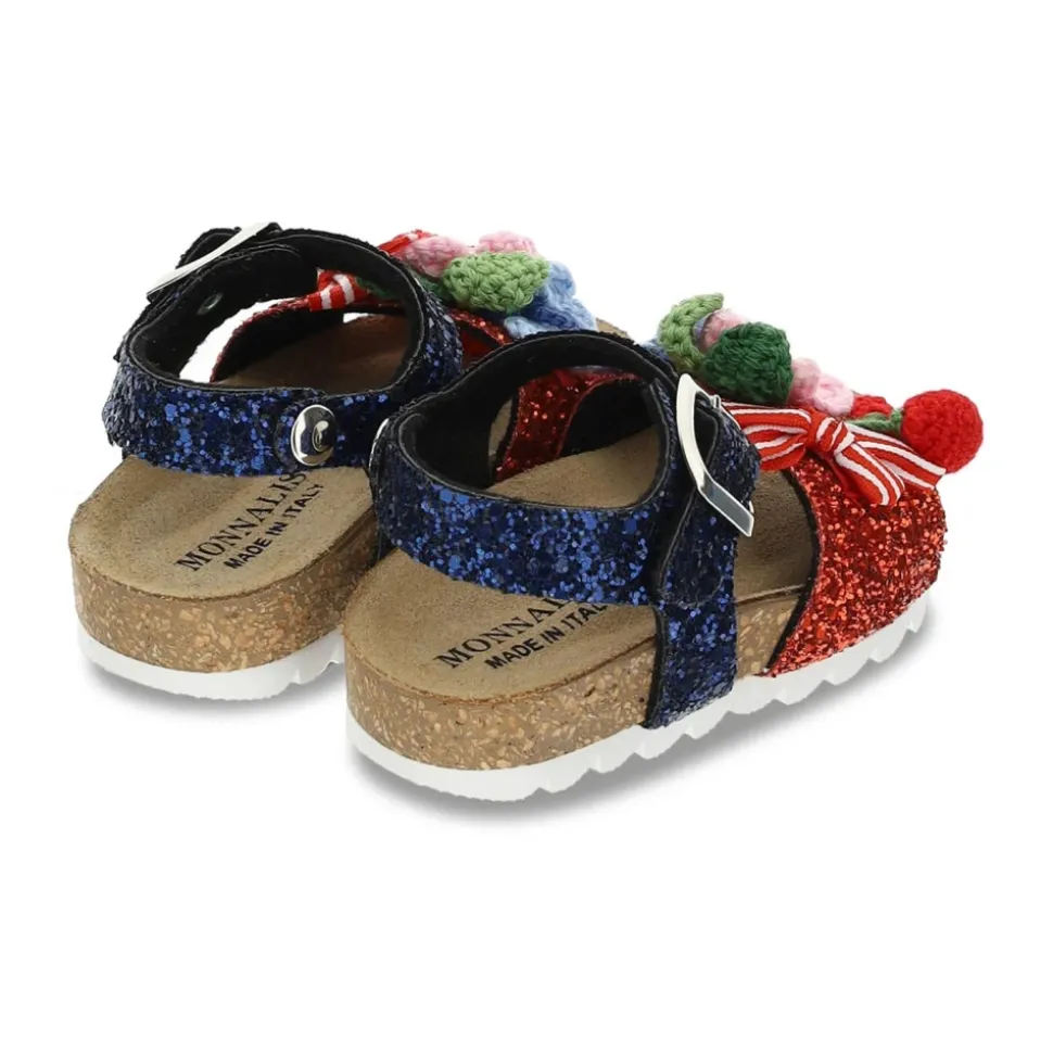 Glitter Sandal med Applikasjoner
