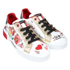 Graffiti Print Gem Sneakers