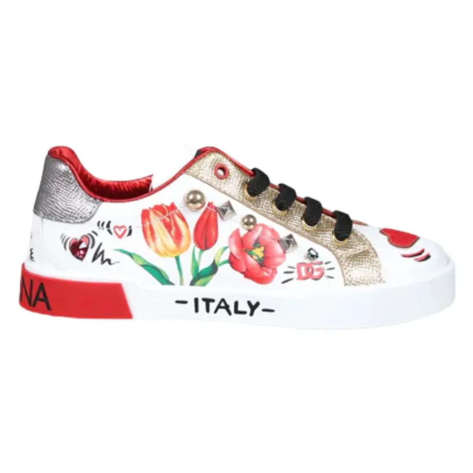 Graffiti Print Gem Sneakers