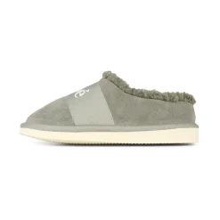 Grå Semskede Mules med Faux Shearling