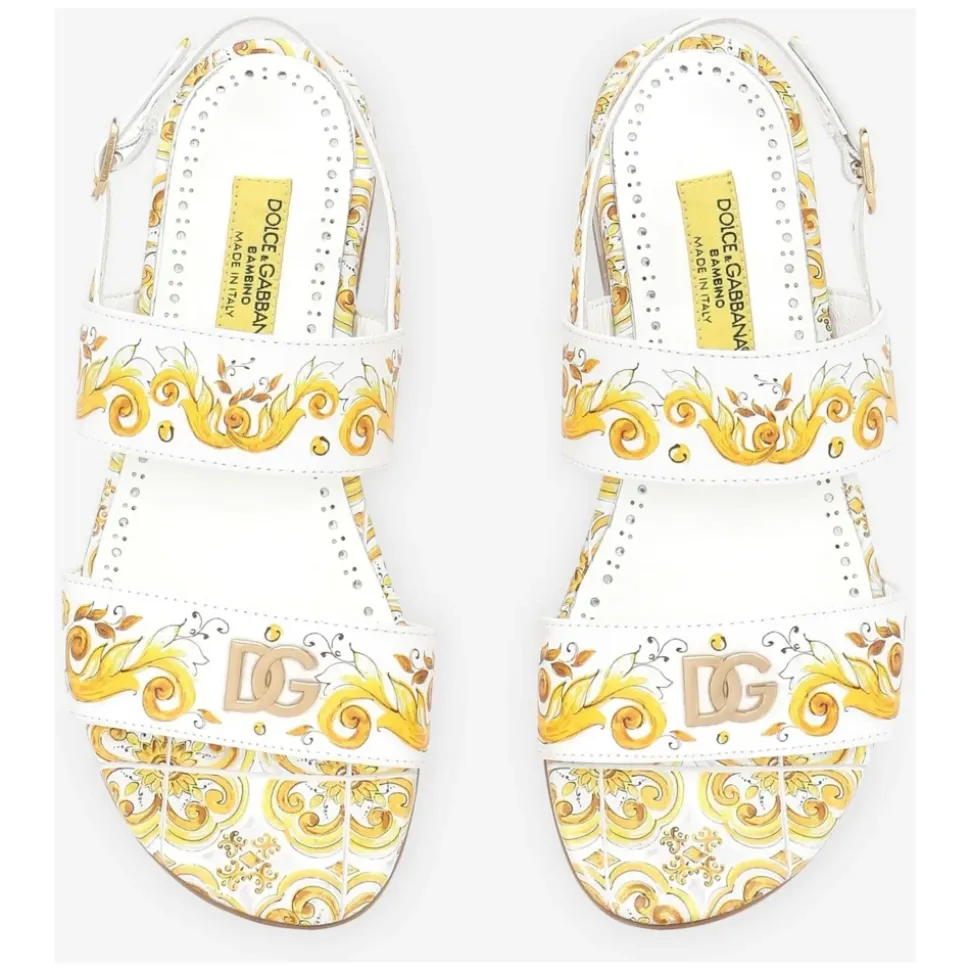 Gule Maiolica Lærpike Sandaler
