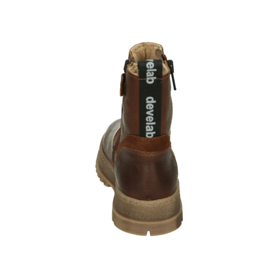 Gutter Pelsfôrede Støvler Cognac Lær