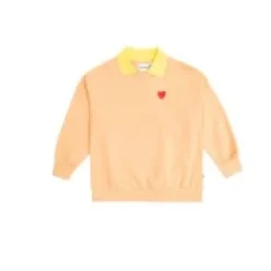 Heart Embroidered Collar Sweatshirt