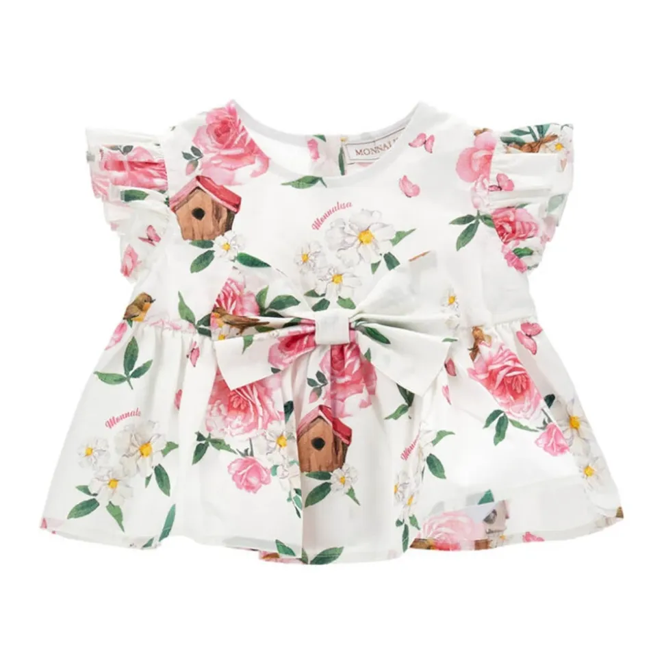 Hvit bomullsbluse