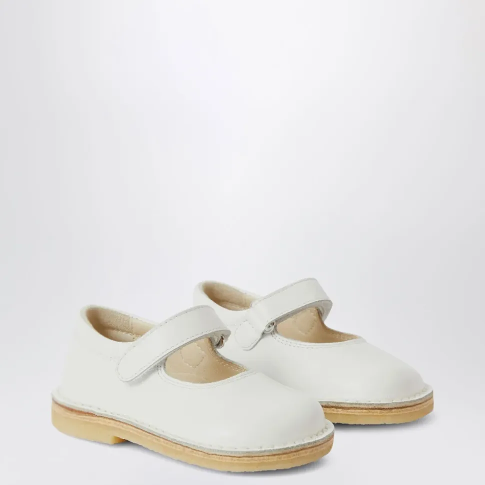 Hvite Ballerina Flate Sko