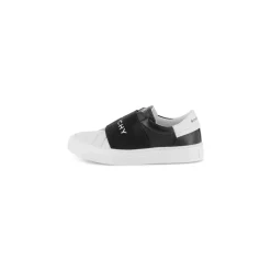 Hvite Barnesko Sneakers Skinn Stoff